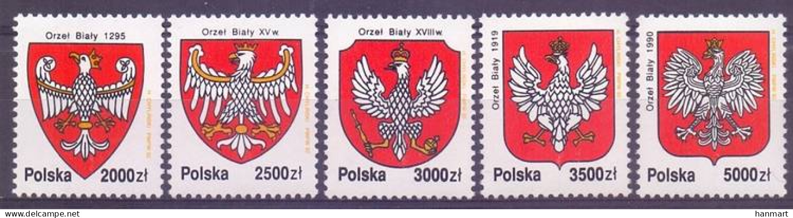 Poland 1992 Mi 3420-3424 Fi 3272-3276 MNH  (ZE4 PLD3420-3424) - Briefmarken