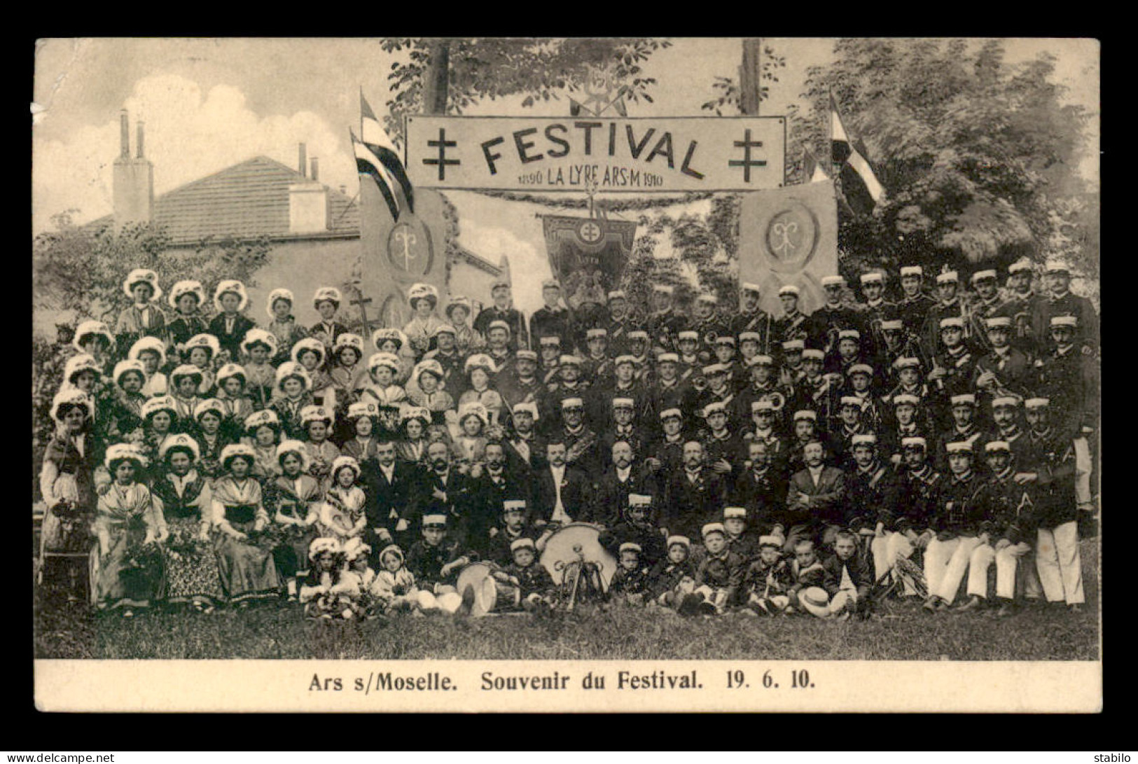 57 - ARS-SUR-MOSELLE - SOUVENIR DU FESTIVAL LA LYRE 1890-1910 - Ars Sur Moselle