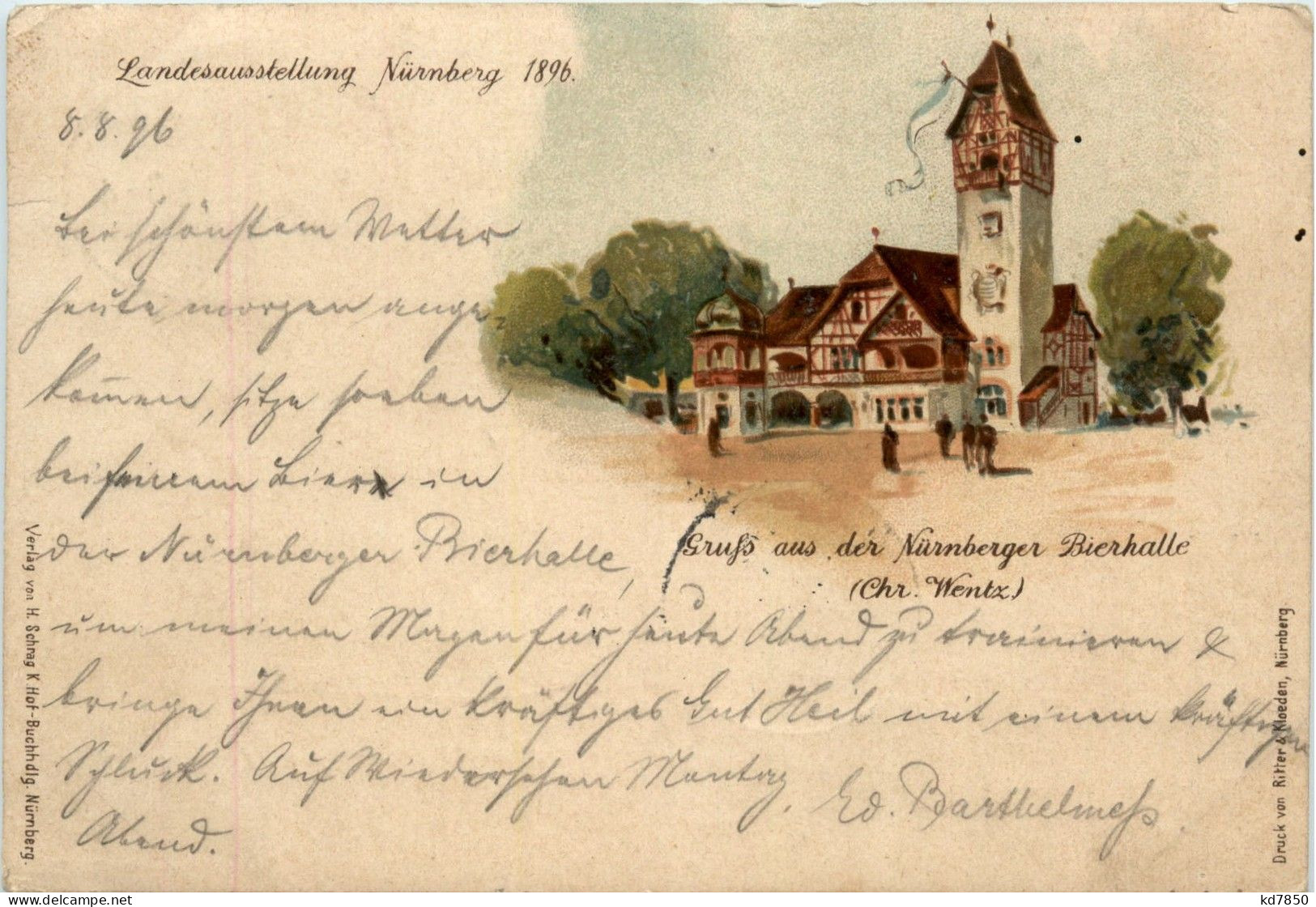 Landesaustellung Nürnberg 1896 Mit Sonderstempel - Nürnberg