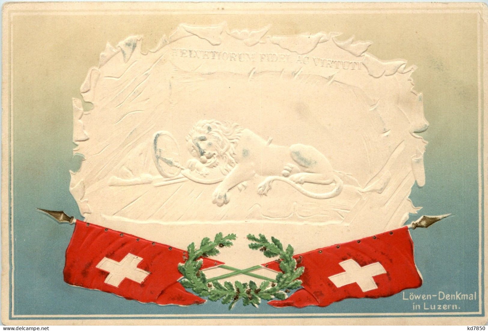 Luzern - Löwen Denkmal - Litho - Lucerna