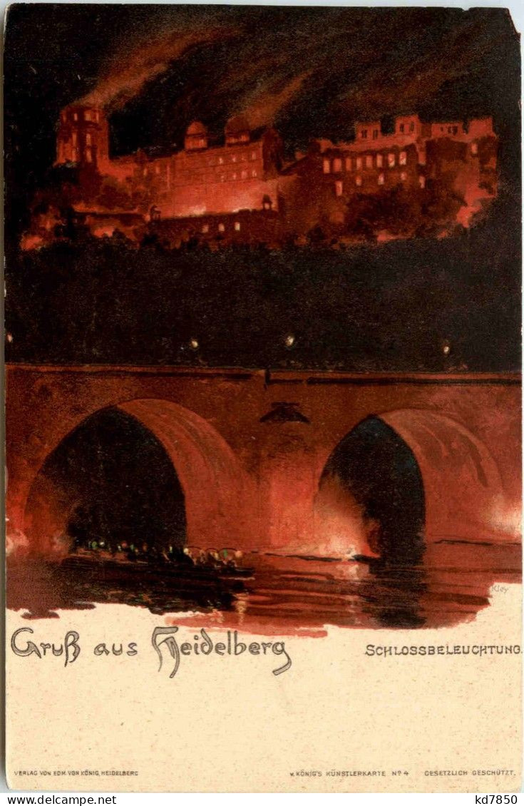 Gruss Aus Heidelberg - Litho - Heidelberg