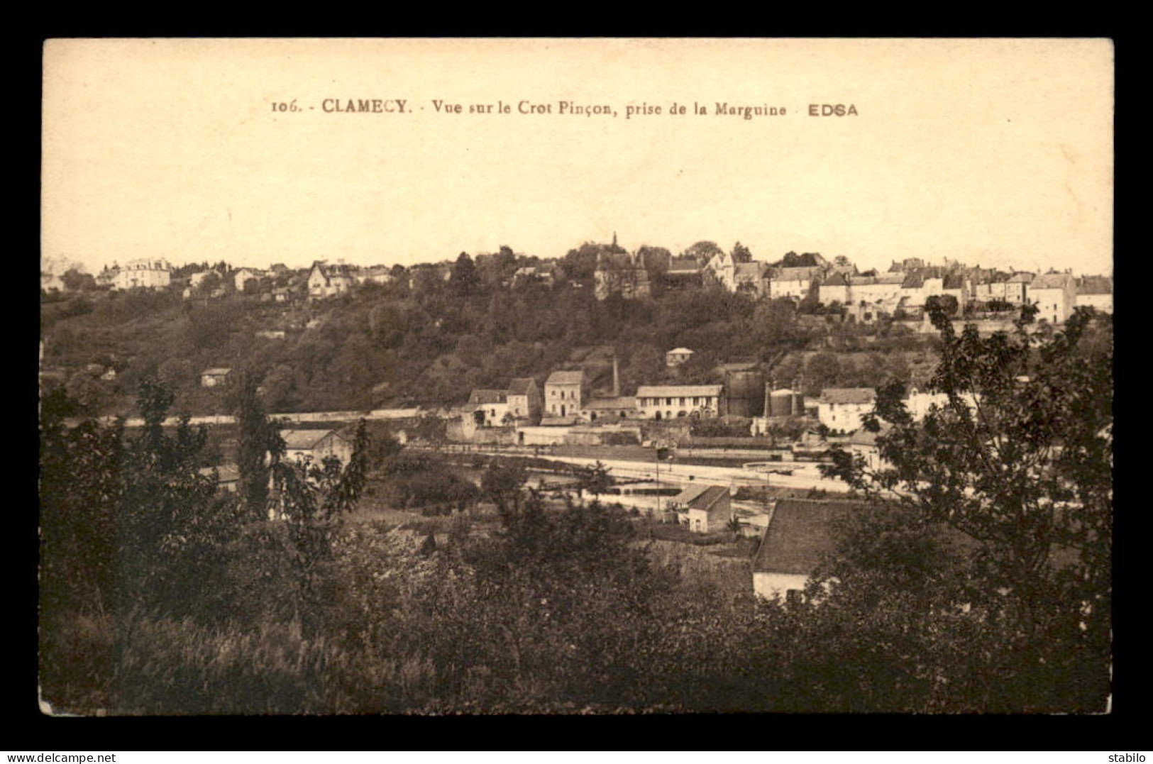 58 - CLAMECY - VUE SUR LE CROT-PINCON PRISE DE LA MARGUINE - Clamecy