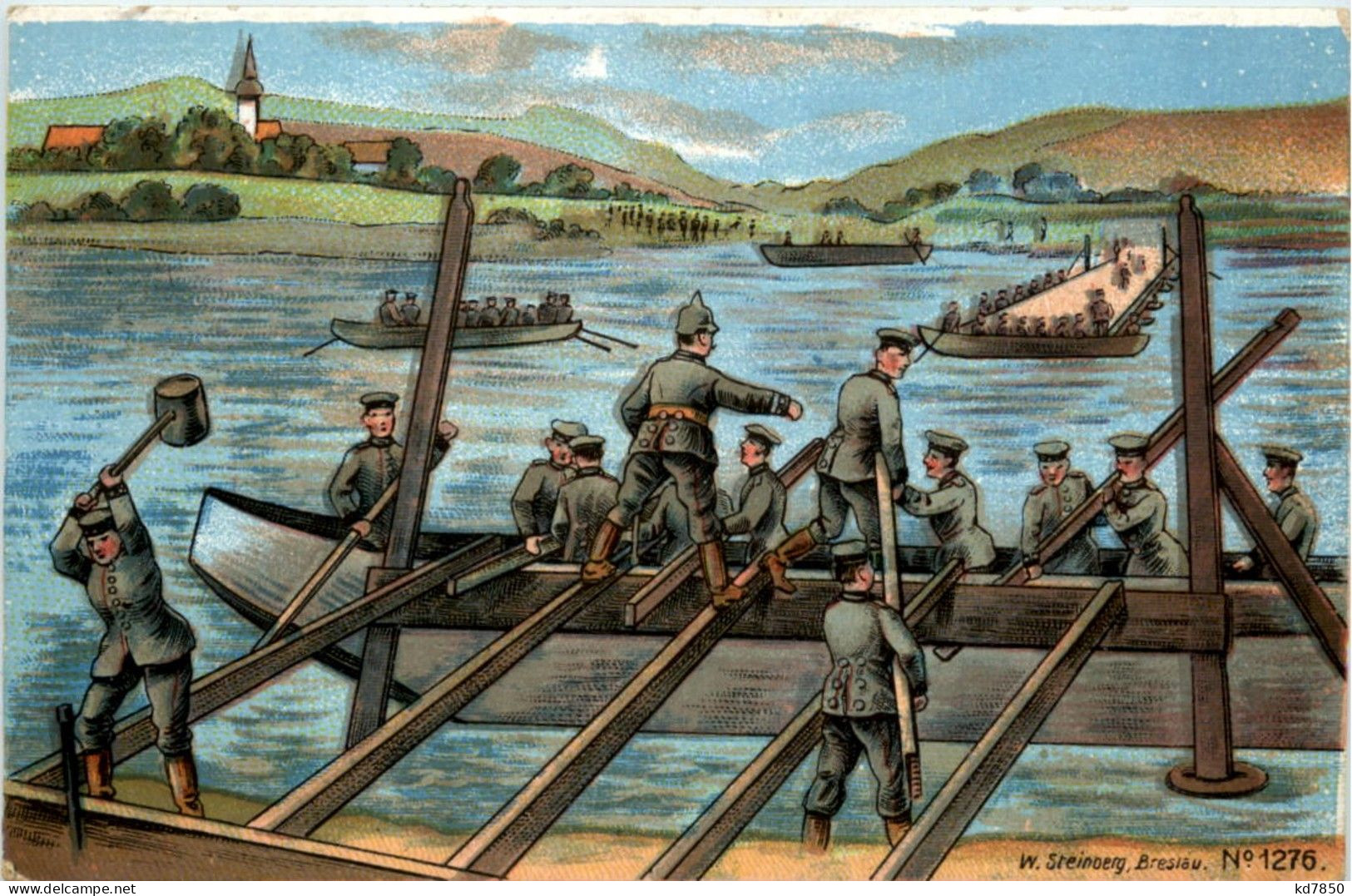 WK 1 - Bau Einer Notbrücke - War 1914-18