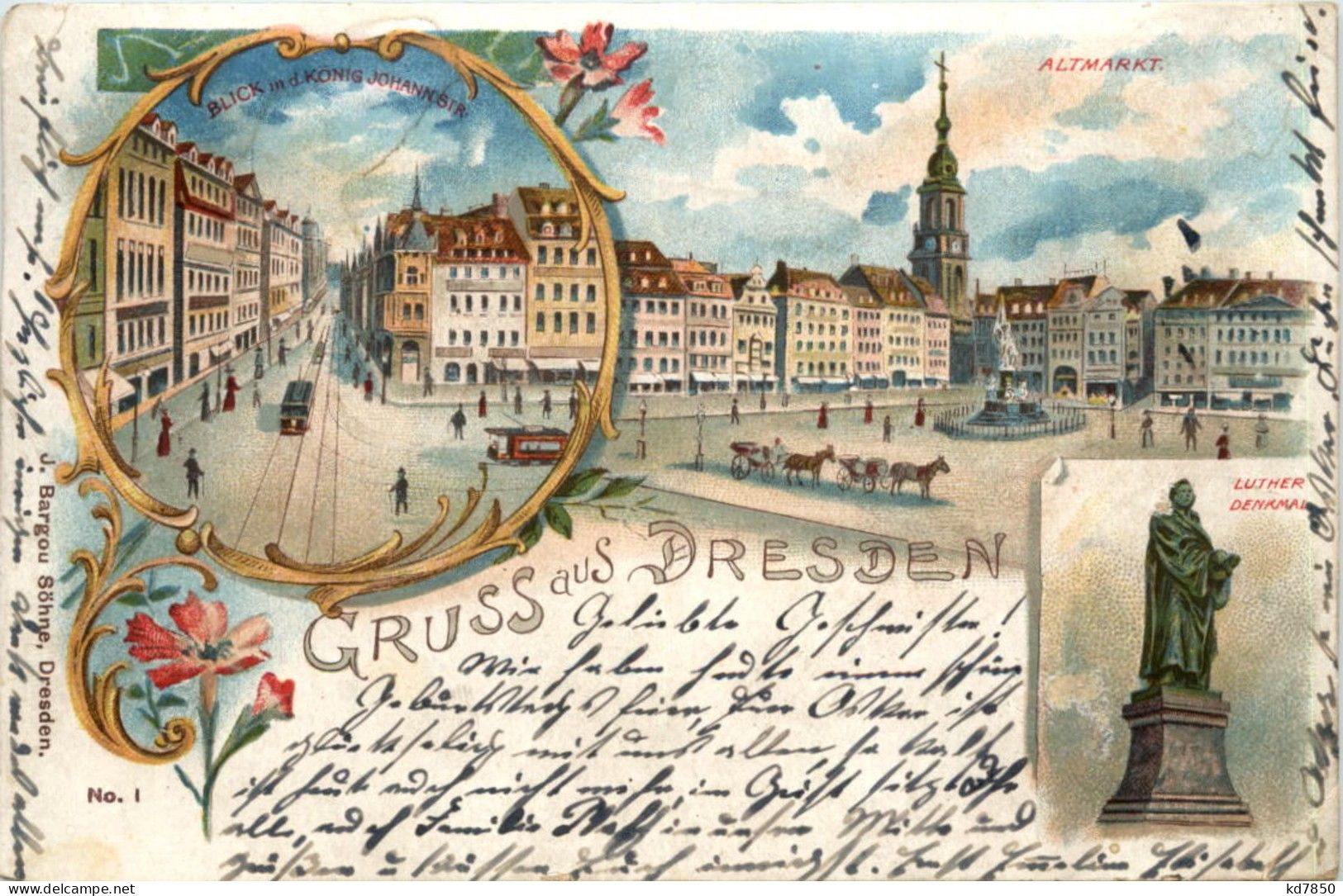 Gruss Aus Dresden - Litho - Dresden