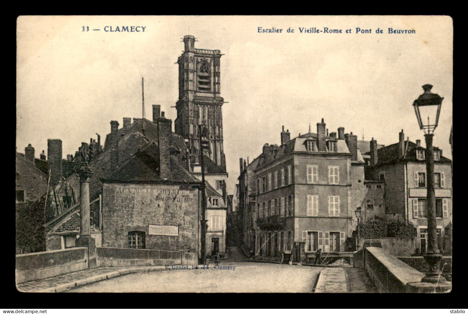 58 - CLAMECY - ESCALIER DE VIEILLE-ROME ET PONT DU BEUVRON - Clamecy