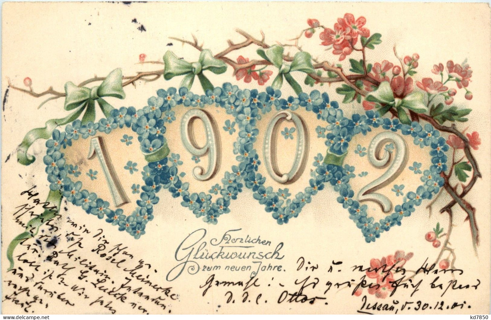 Neujahr - Jahreszahl 1902 - Nouvel An