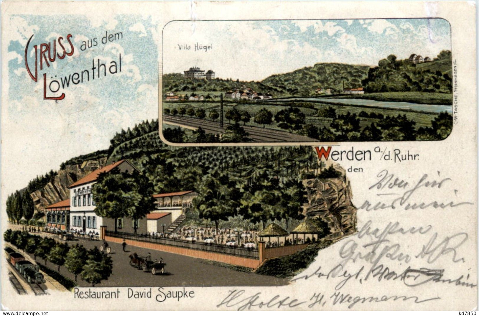 Gruss Aus Dem Löwenthal - Werden - Litho - Essen