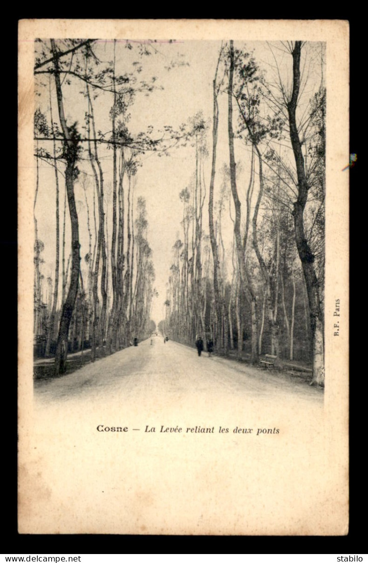 58 - COSNE-SUR-LOIRE - LA LEVEE RELAINT LES DEUX PONTS - Cosne Cours Sur Loire