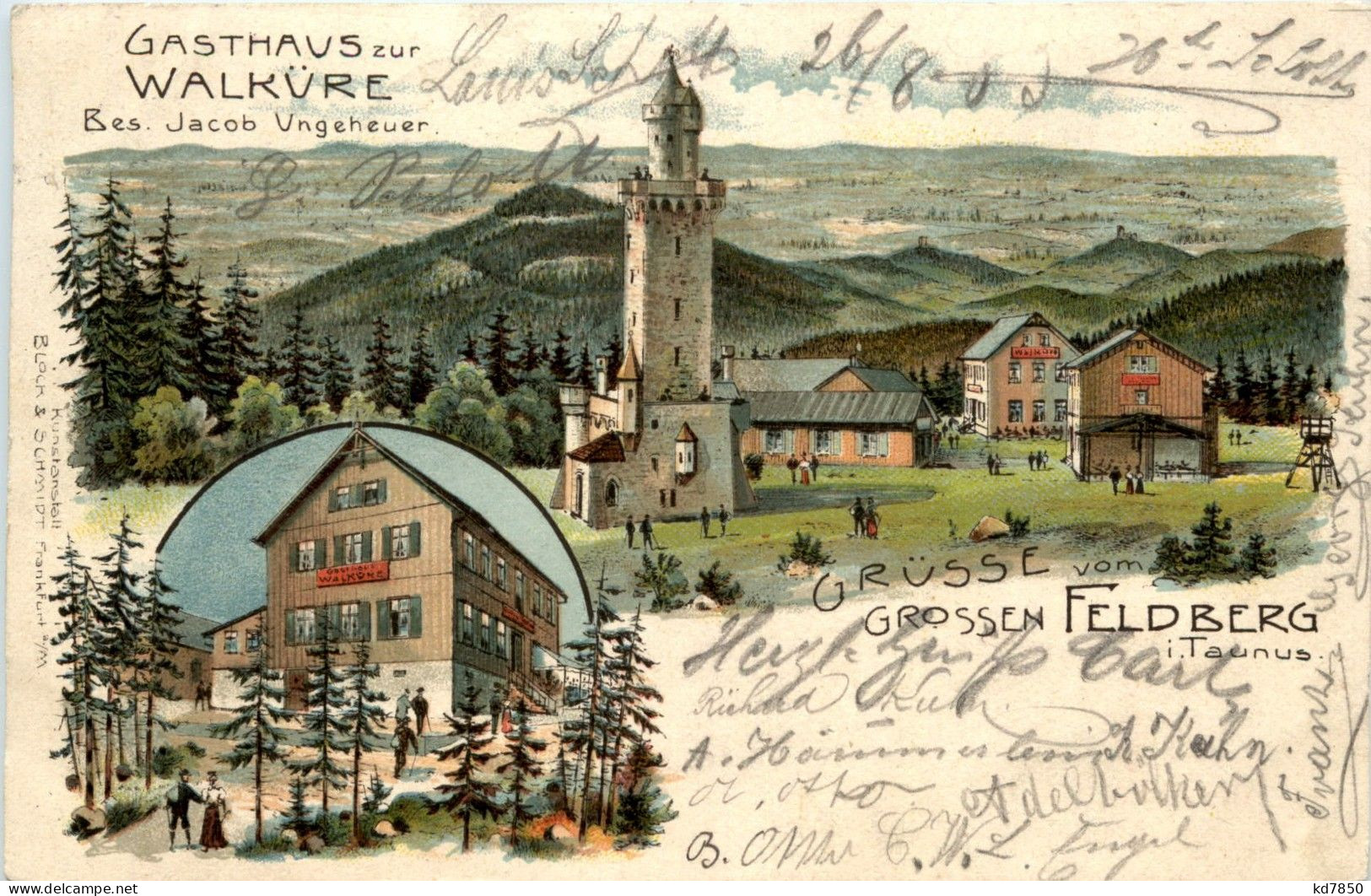 Gruss Vom Grossen Feldberg - Gasthaus Zur Walküre - Litho - Sonstige & Ohne Zuordnung