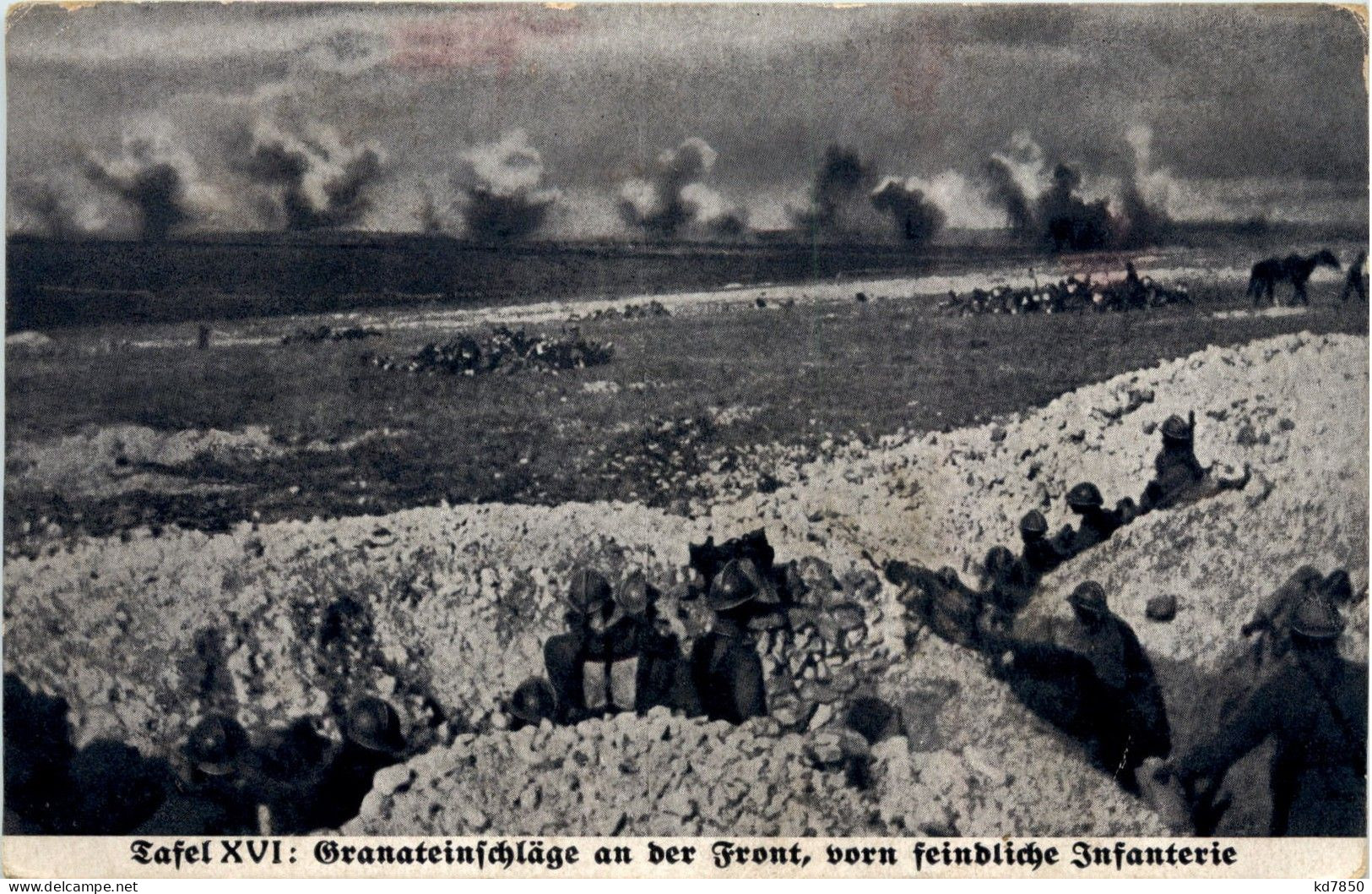 Granateinschlääge An Der Front - War 1914-18