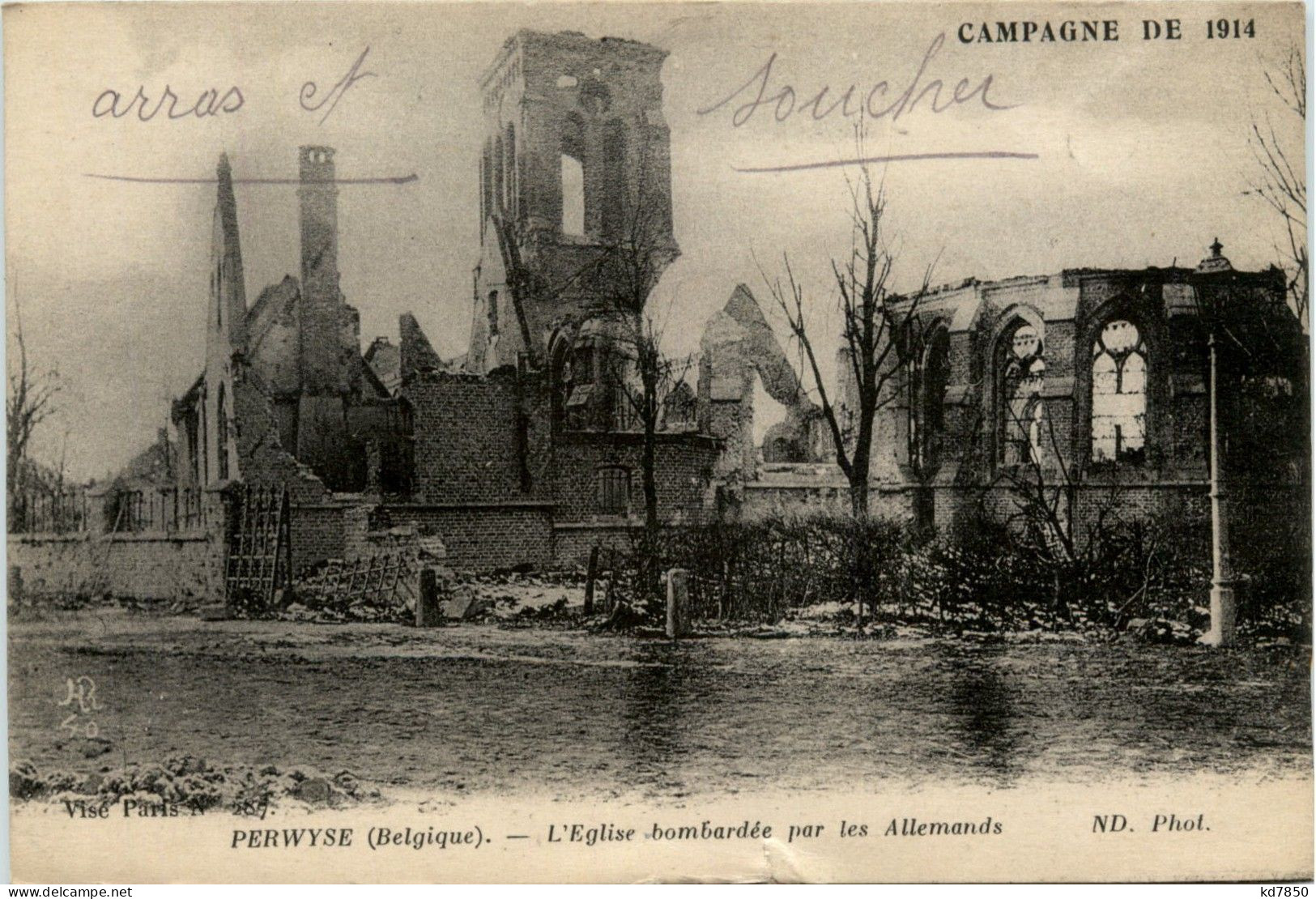 Perwyse - L Eglise Bombardee - Diksmuide