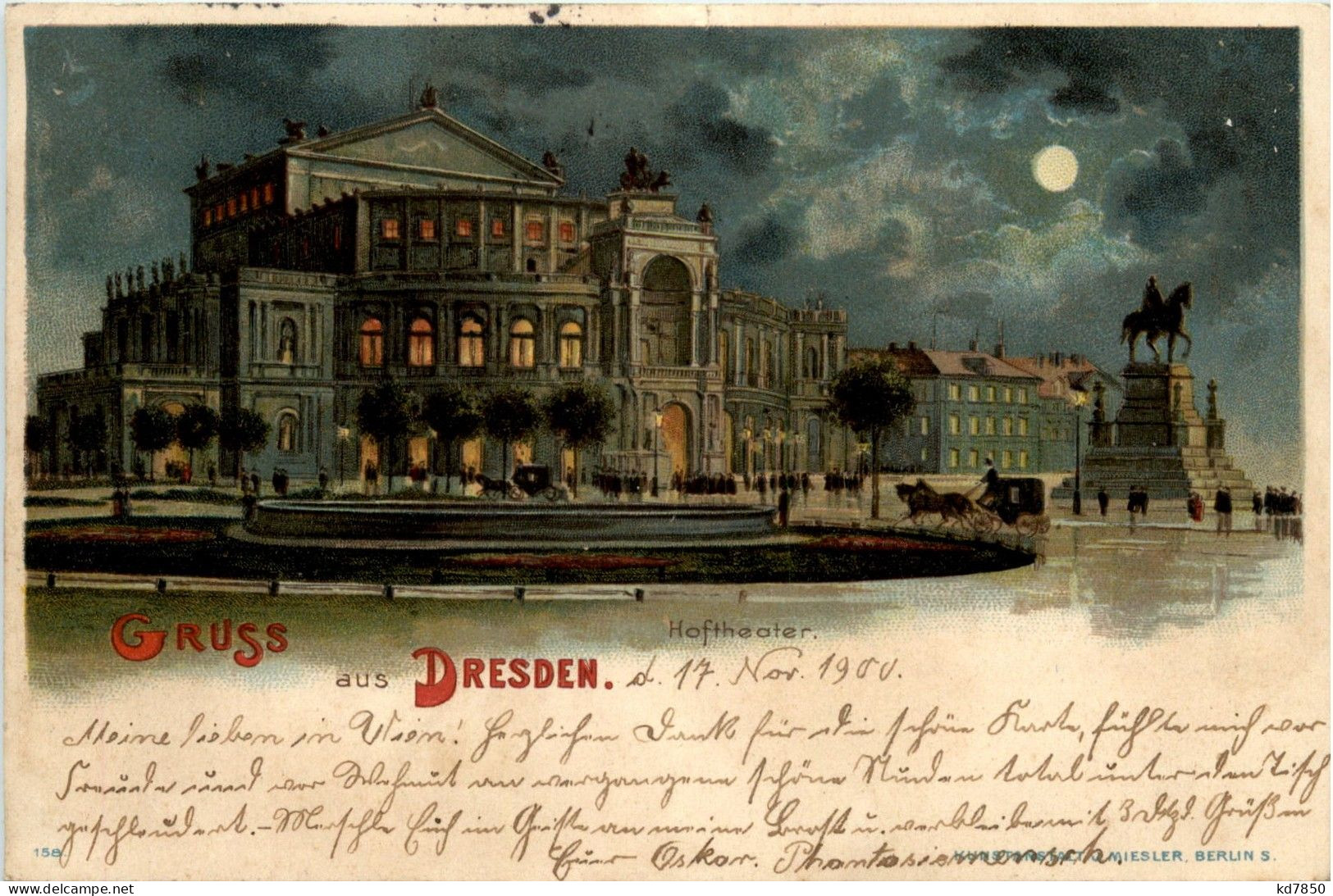 Gruss Aus Dresden - Litho - Dresden