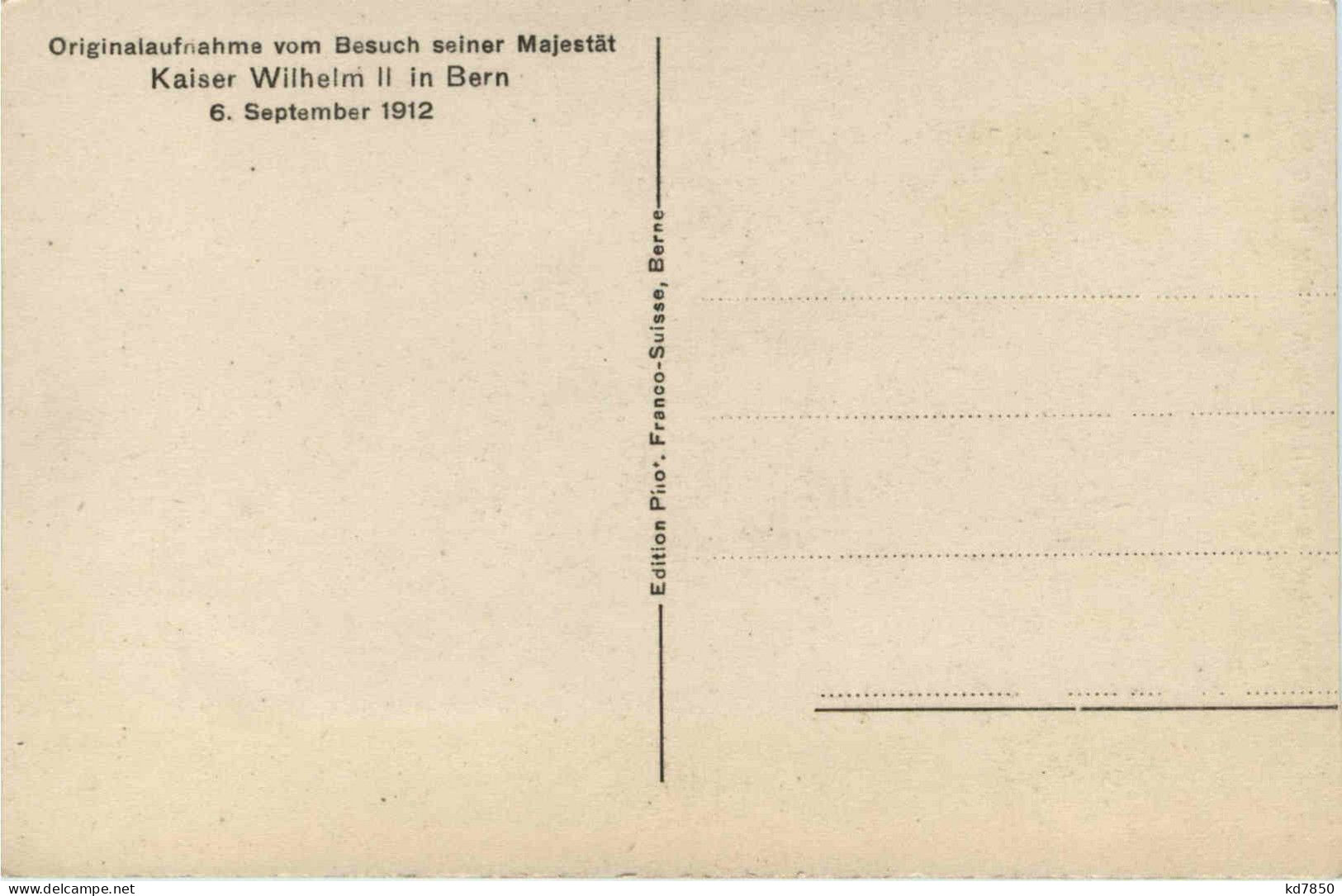 Kaiser Wilhelm II Im Berner Münster - Berne