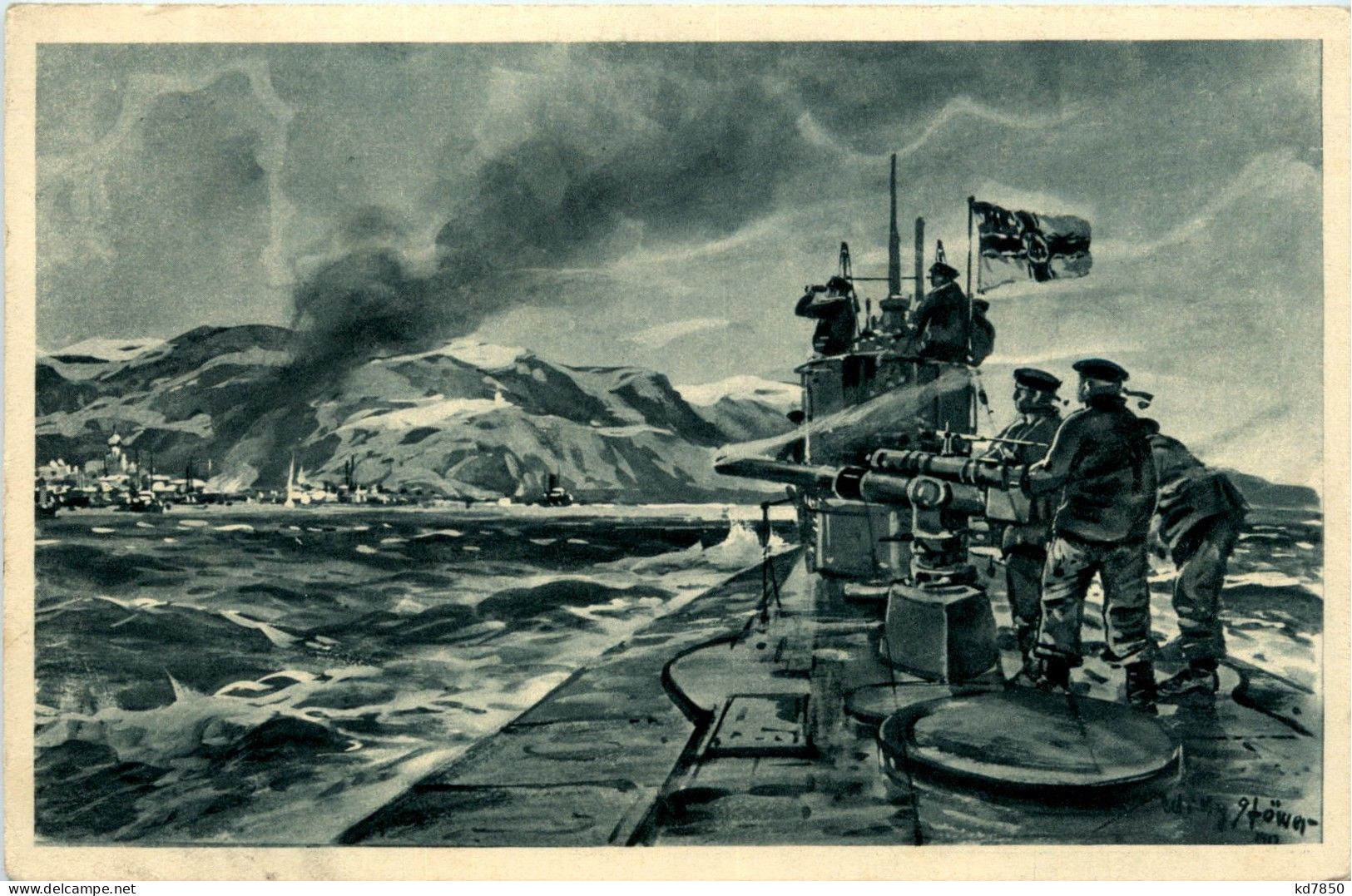 Offizielle Postkarte - U Boot Tag 1917 - Sottomarini