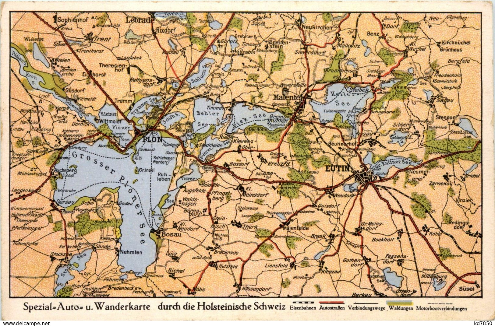 Wanderkarte Holsteinische Schweiz - Eutin - Eutin