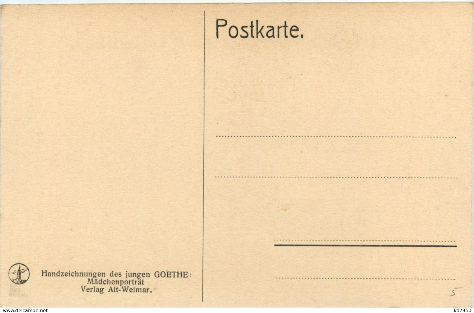 Handzeichnung Des Jungen Goethe - Escritores
