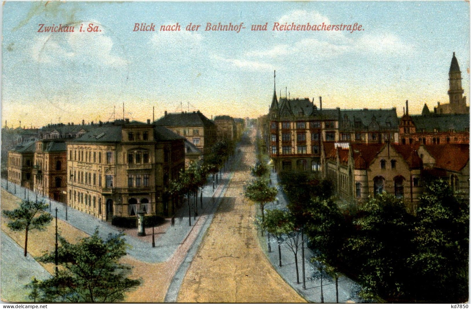 Zwickau - Blick Nach Der Bahnhof Und Reichenbachstrasse - Zwickau