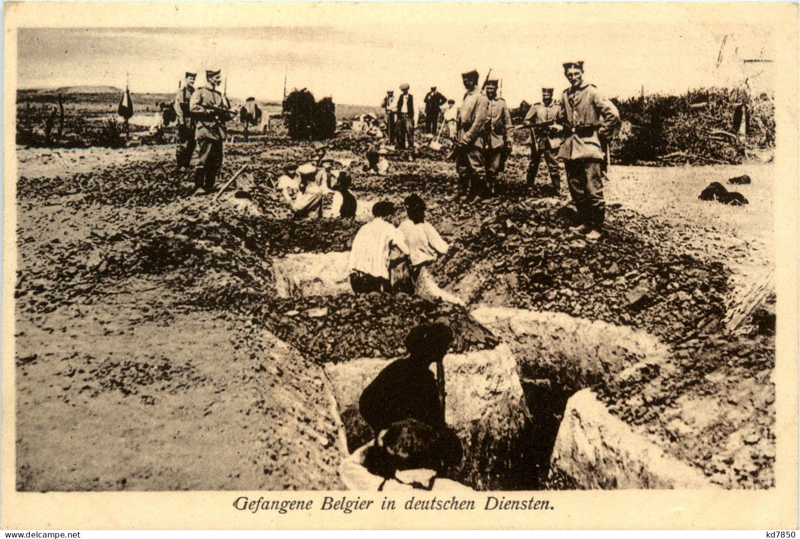 Gefangene Belgier In Deutschen Diensten - War 1914-18