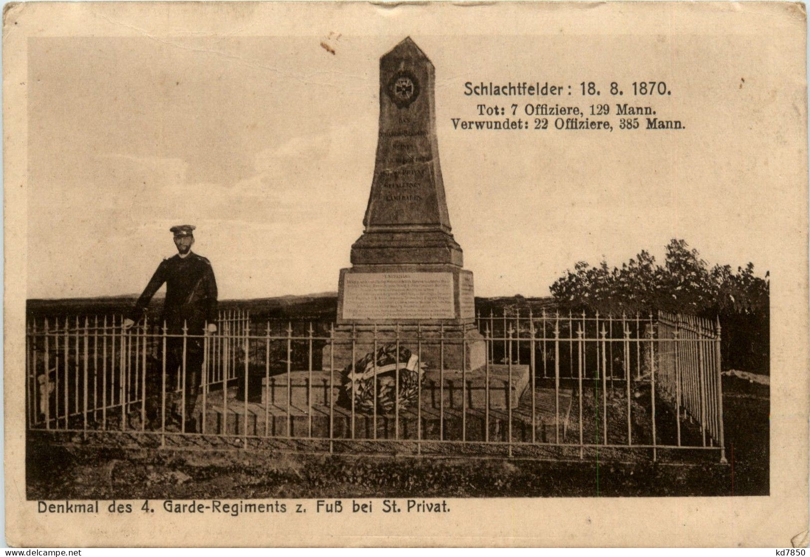 St. Privat - Denkmal Des 4. Garde Regiments - Autres & Non Classés