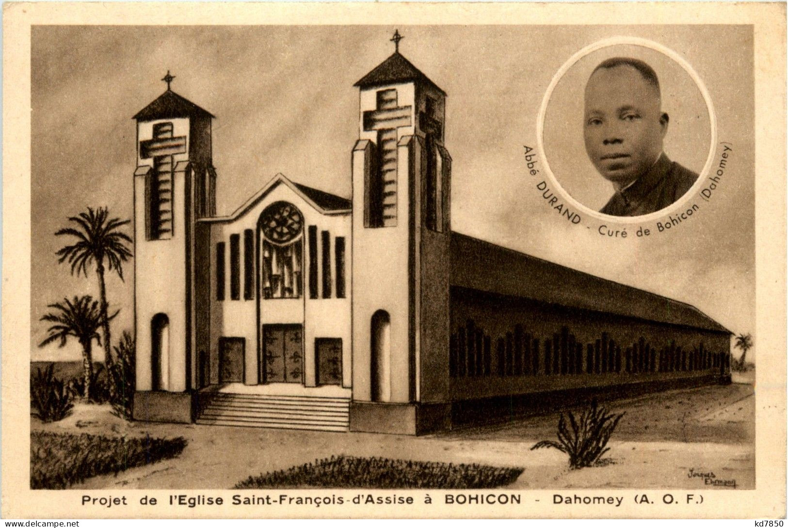 Dahomey - Eglise Saint Francois D Assise A Bohicon - Benín