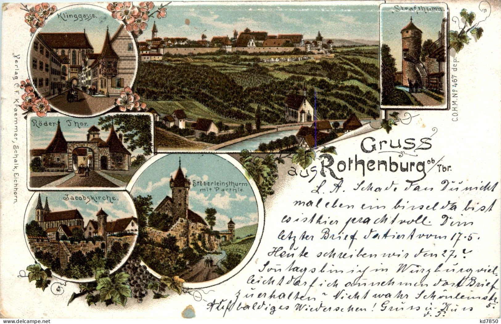 Gruss Aus Rothenburg - Litho - Rothenburg O. D. Tauber