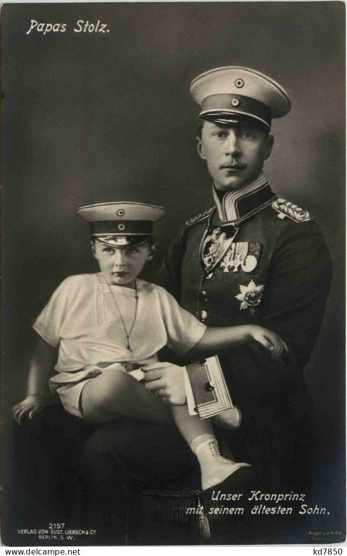 Kronprinz Friedrich Wilhelm Mit ältestem Sohn - Royal Families