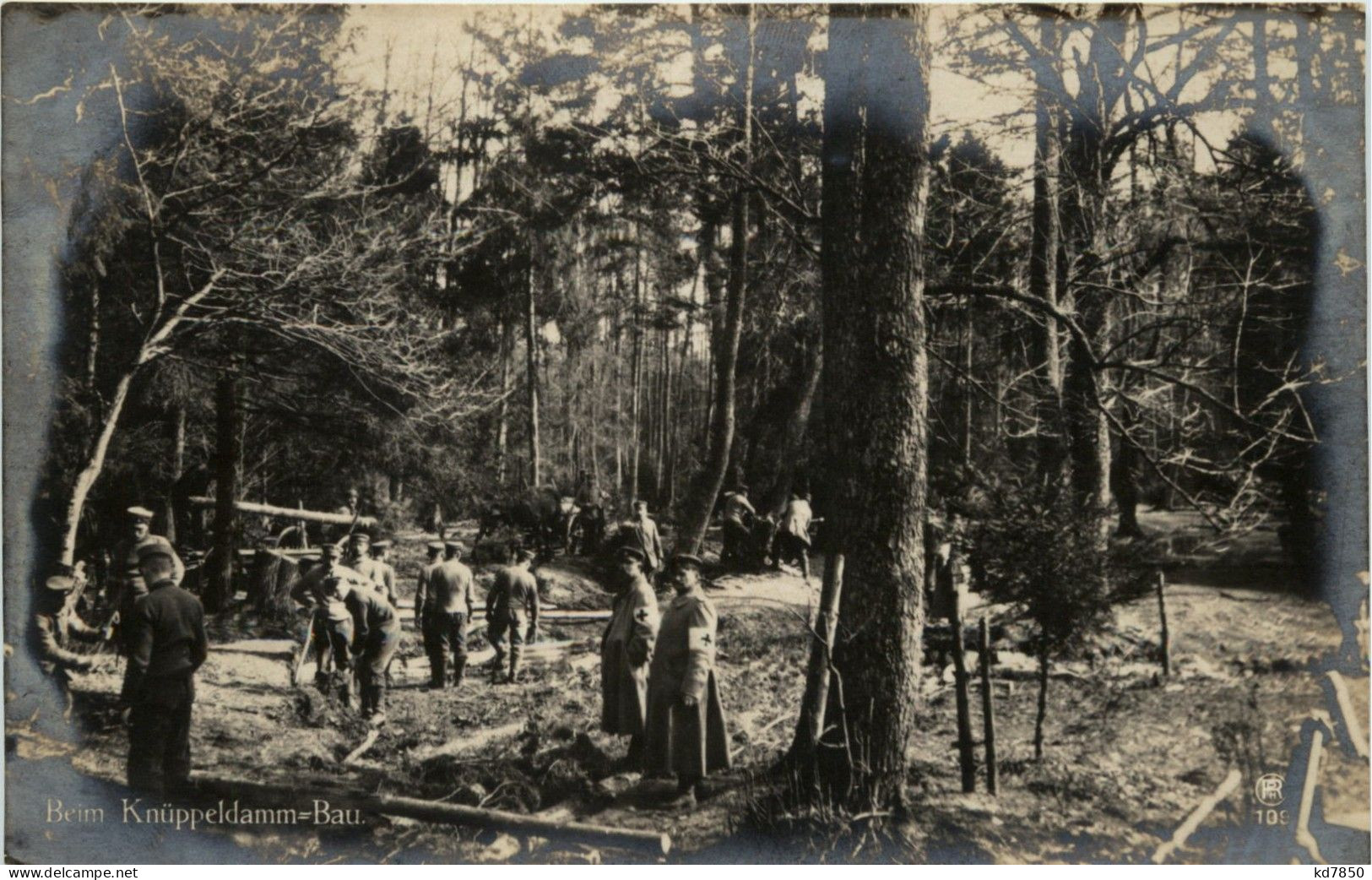 Beim Knüppeklamm Bau - Feldpost - Weltkrieg 1914-18