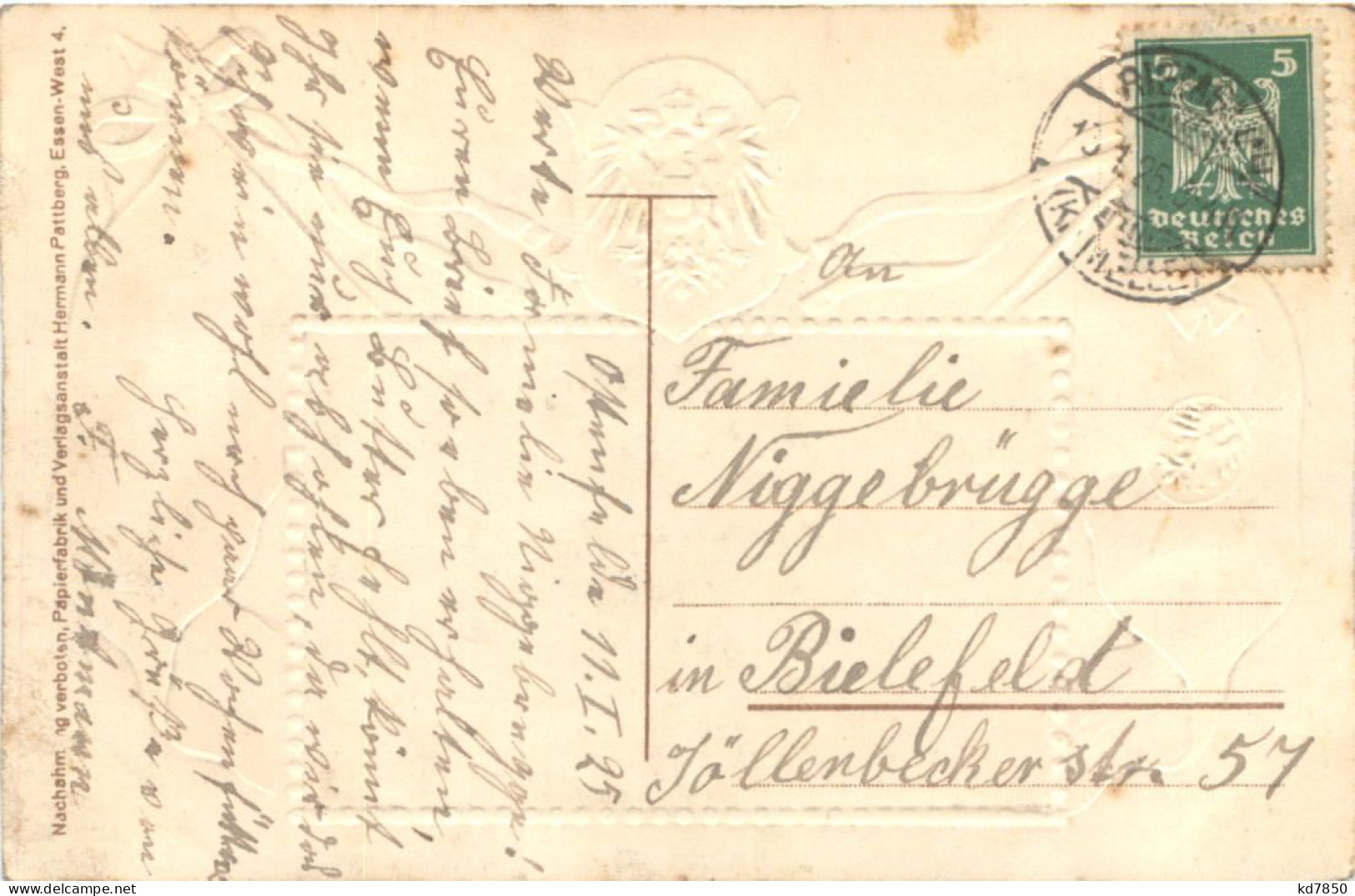 Gruss Aus Neunkirchen - Kr. Melle - Litho Prägekarte - Osnabrück