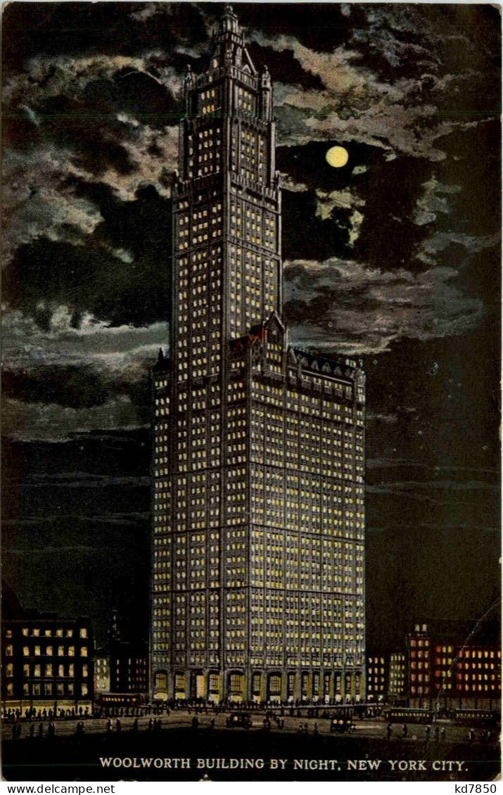 New York City - Woolworth Building By Night - Other & Unclassified