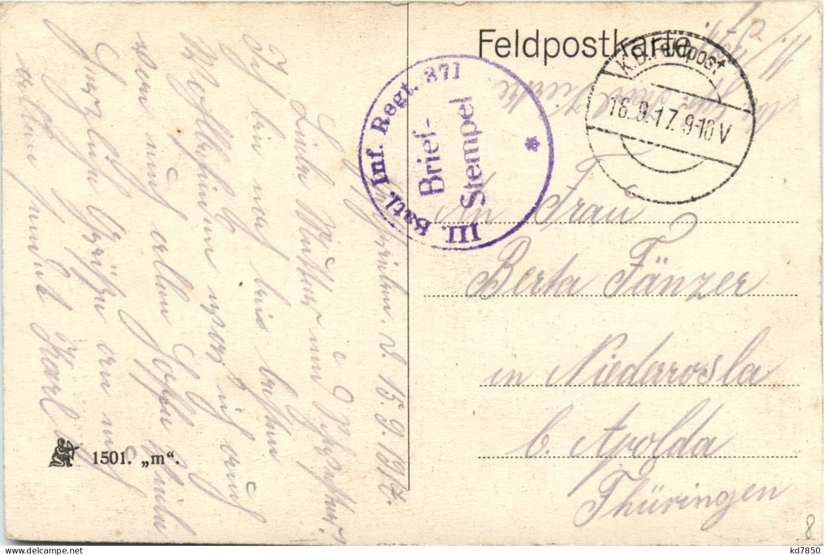 Vergnügte Jagd - Feldpost - Weltkrieg 1914-18
