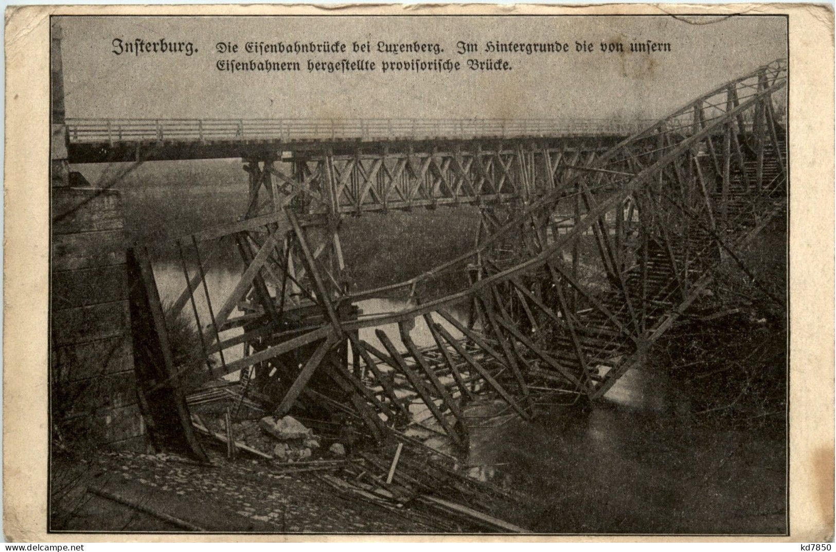 Insterburg - Eisenbahnbrücke Bei Lurenberg - Ostpreussen