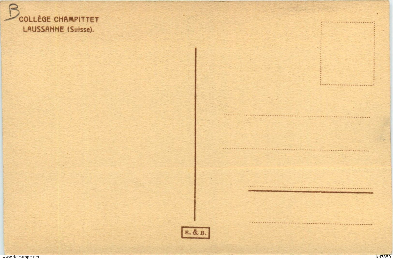 Lausanne - College Champittet - Lausanne