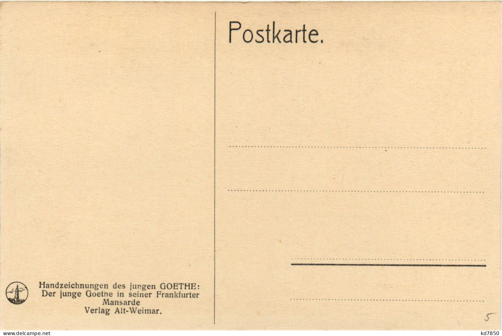 Handzeichnung Des Jungen Goethe - Scrittori