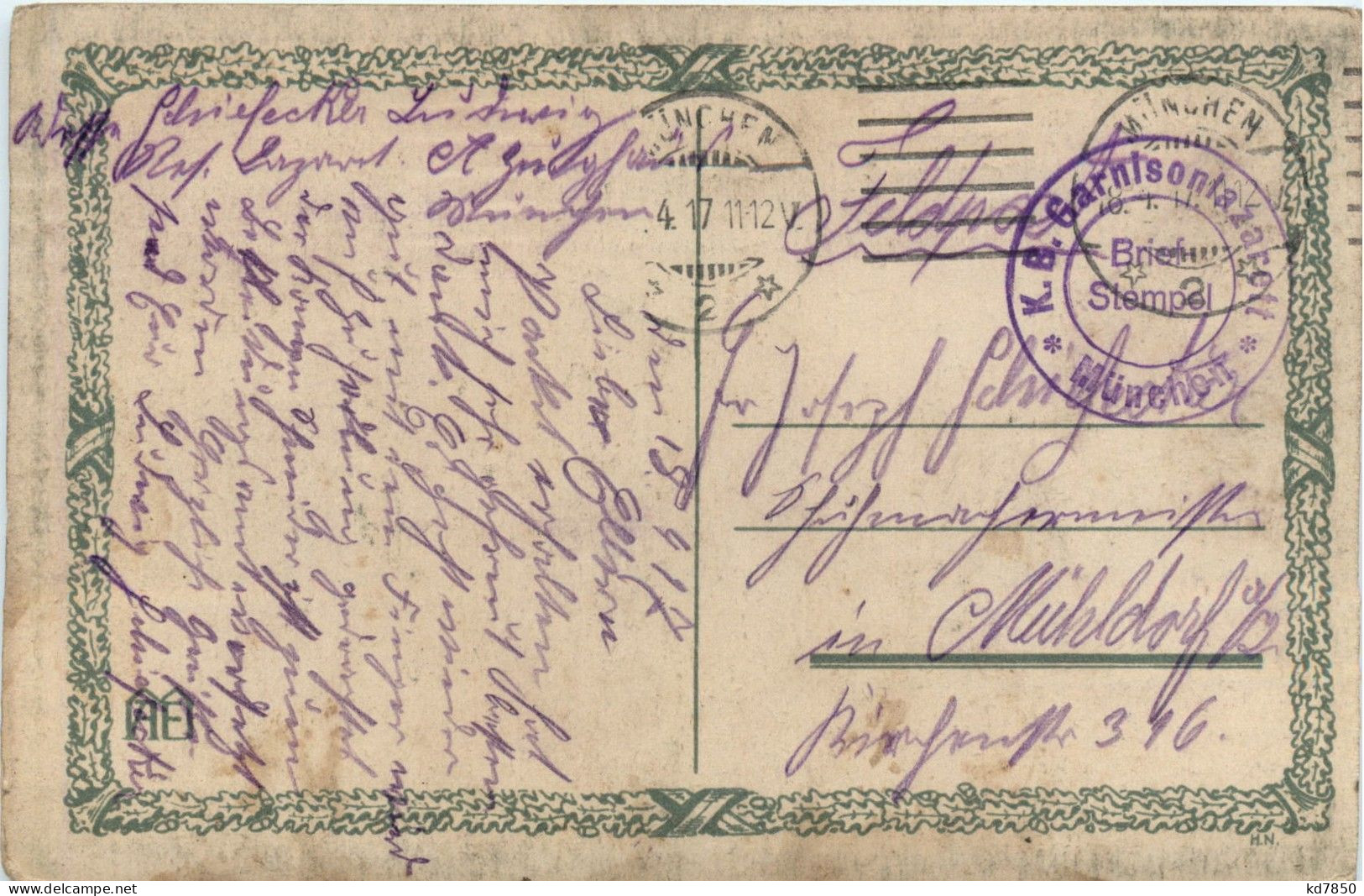 1. Weltkrieg - Künstlerkarte Feldpost - Weltkrieg 1914-18