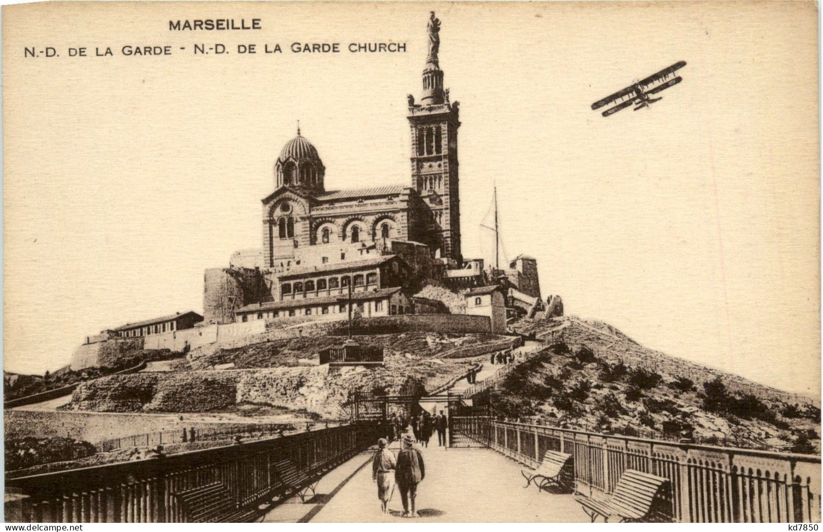 Marseille - Notre Dame De La Garde - Aereplane - Zonder Classificatie