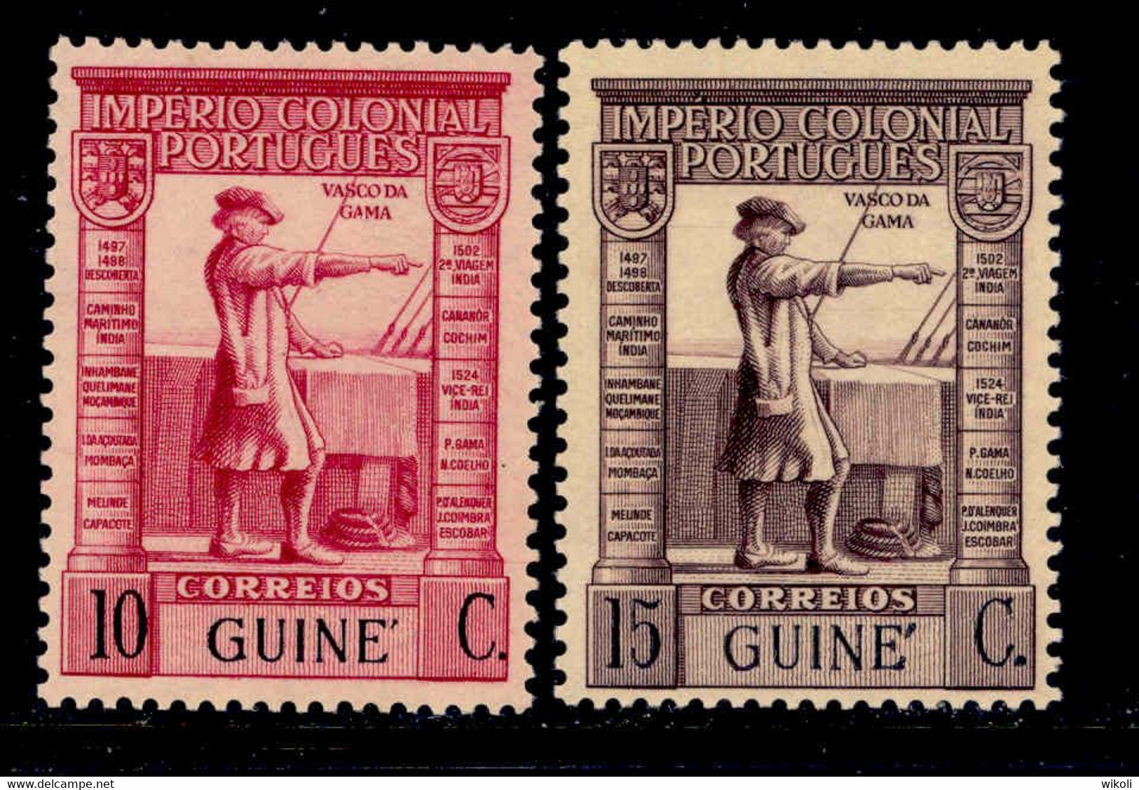 ! ! Portuguese Guinea - 1938 Imperio Vasco Gama 10 & 15 C - Af. 225 & 226 - MH - Portugees Guinea