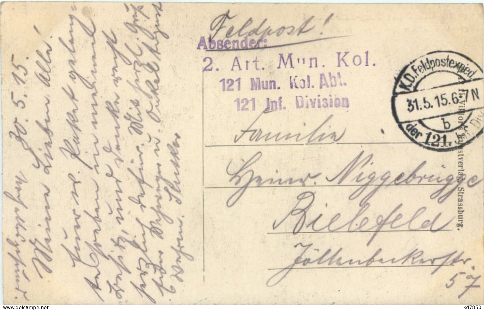 Gruss Aus Jouy Aux Arches - Feldpost 121 Inf Division - Altri & Non Classificati