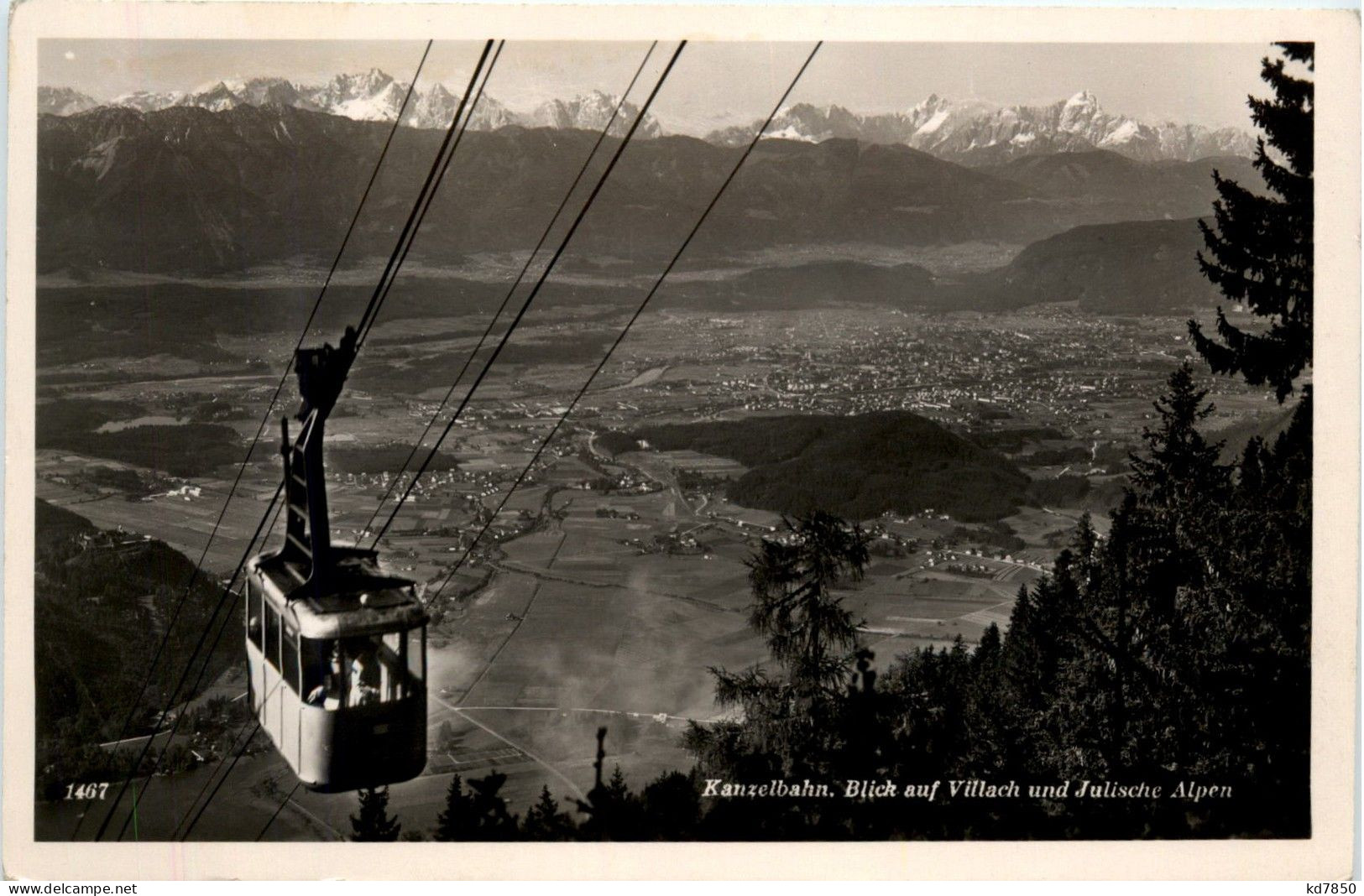 Villach/Kärnten - Villach, Kanzelbahn, Blick Auf Villach Und Julische Alpen - Villach