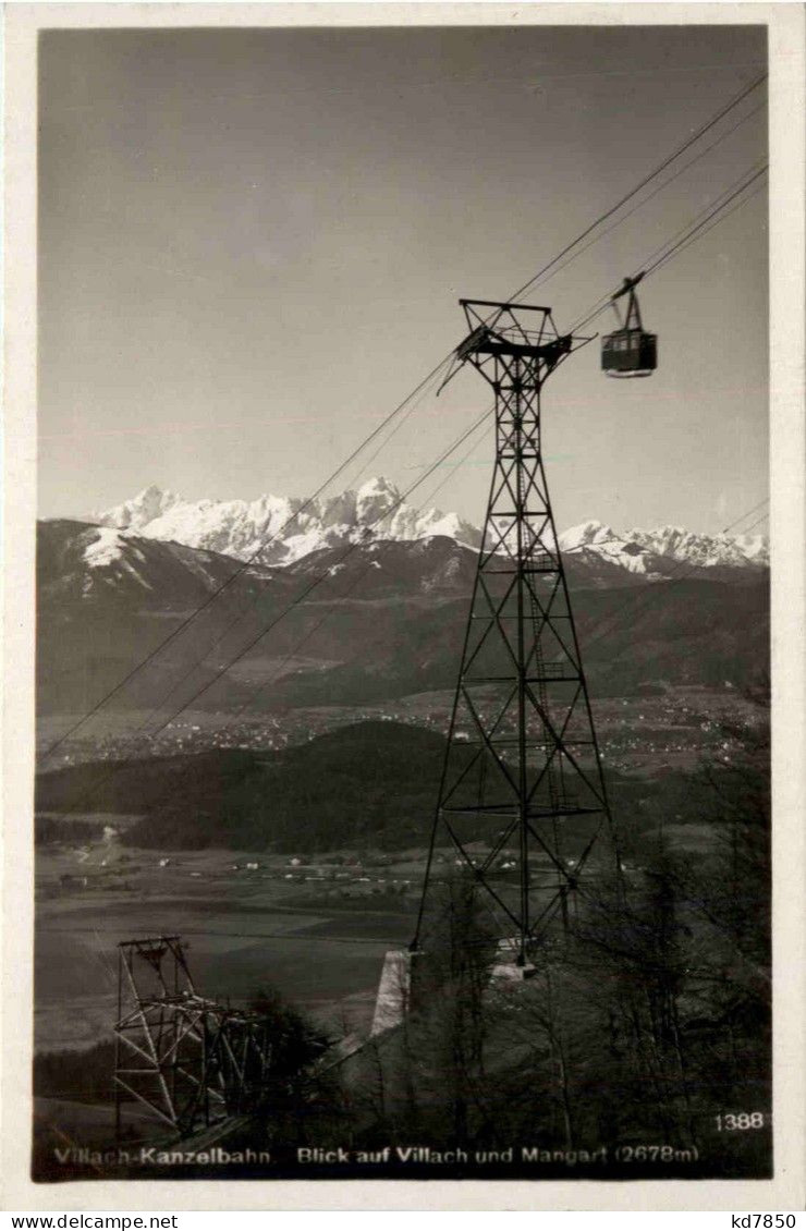 Villach/Kärnten - Villach, Kanzelbahn, Blick Auf Villach Und Mangart - Villach