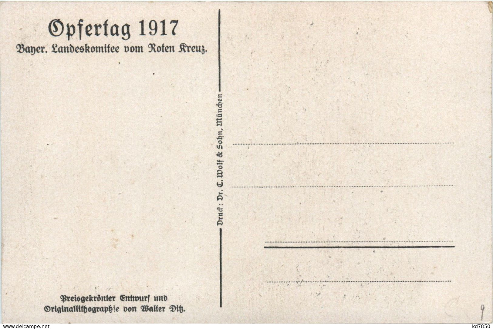 Rotes Kreuz - Opfertag 1917 - Red Cross