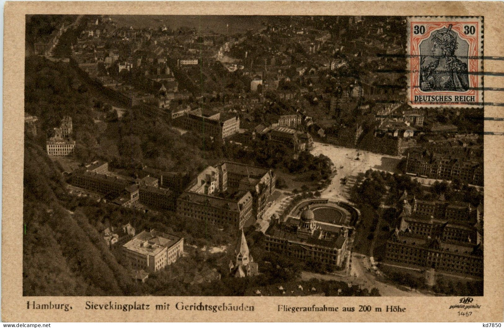 Hamburg, Sievkingplatz Mit Gerichtsgebäuden - Fliegeraufnahme - Autres & Non Classés