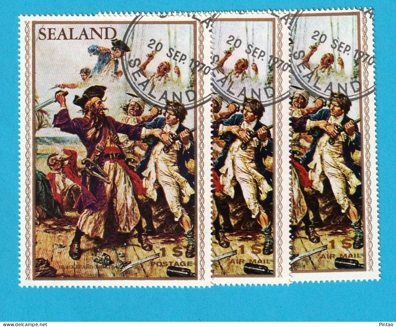 BAR8725sv3- SEALAND 1970- CTO (PINTURA - CORSÁRIOS)_ X3 - Altri & Non Classificati