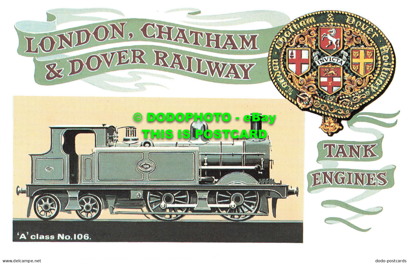 R542921 London. Chatham And Dover Railway. Tank Engines. A. Class No. 106. Dalke - Other & Unclassified