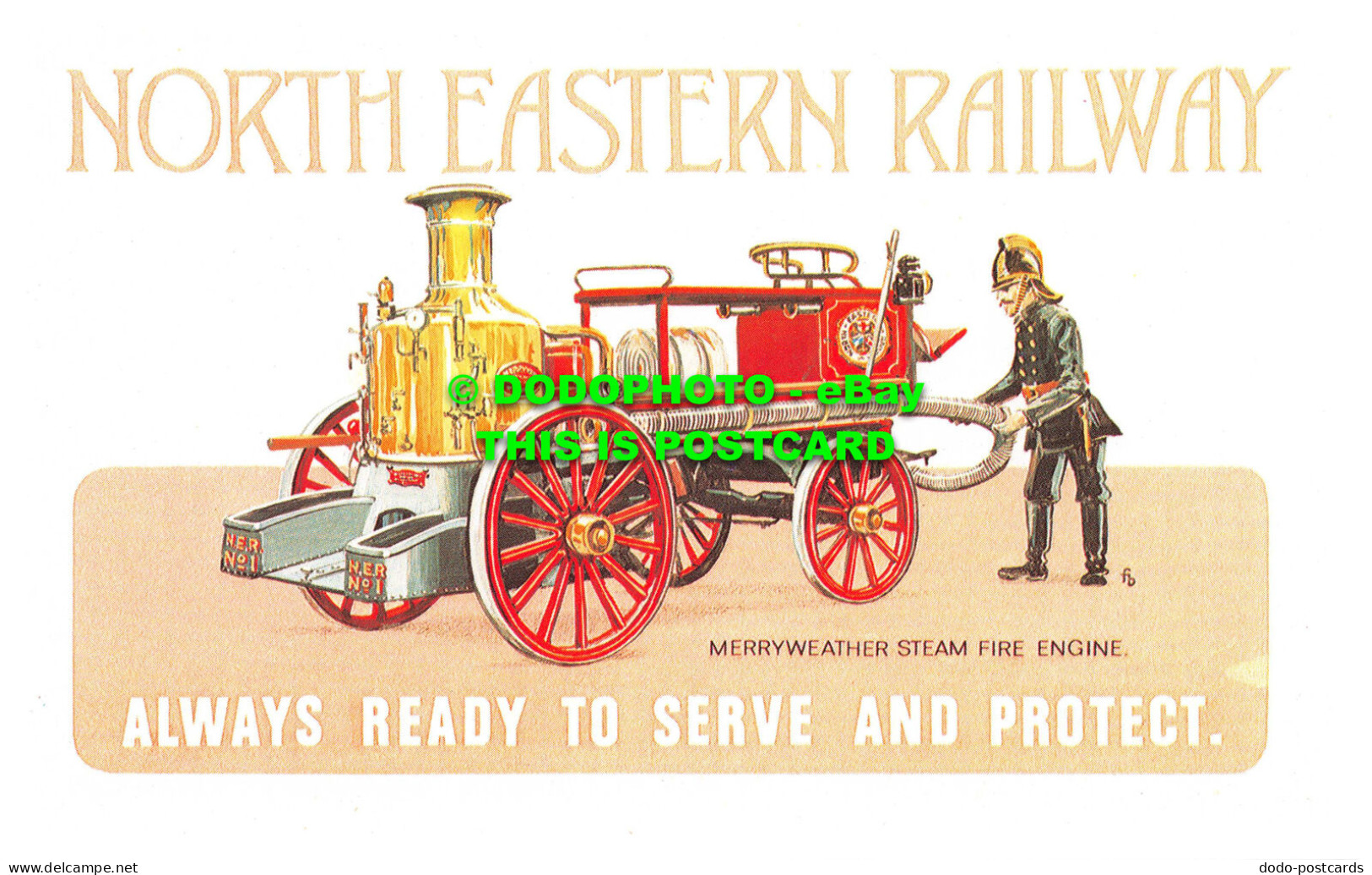 R542966 North Eastern Railway. Merryweather Steam Fire Engine. Dalkeith Picture - World