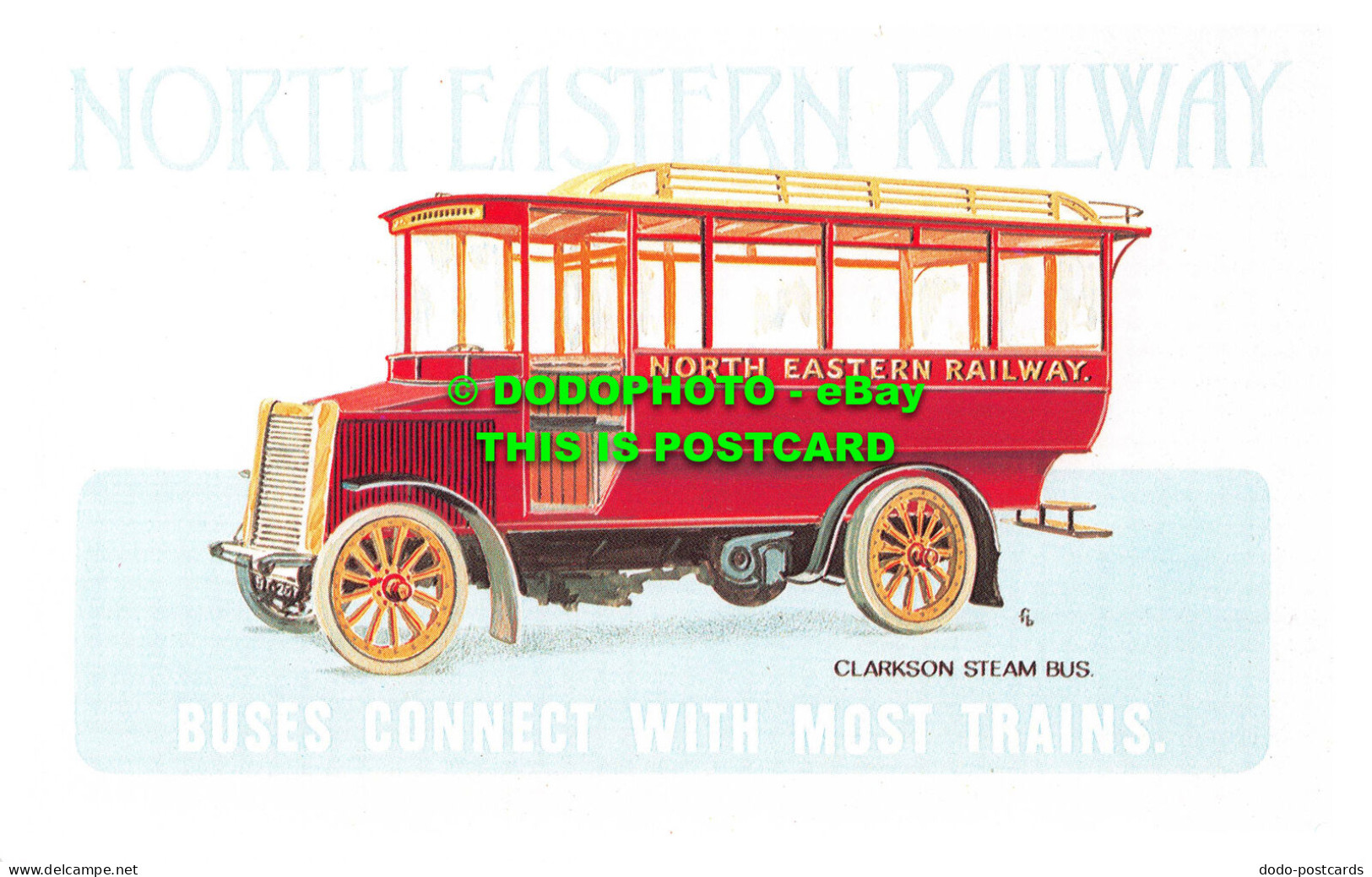 R542968 North Eastern Railway. Clarkson Steam Bus. Dalkeith Picture Postcard. No - World