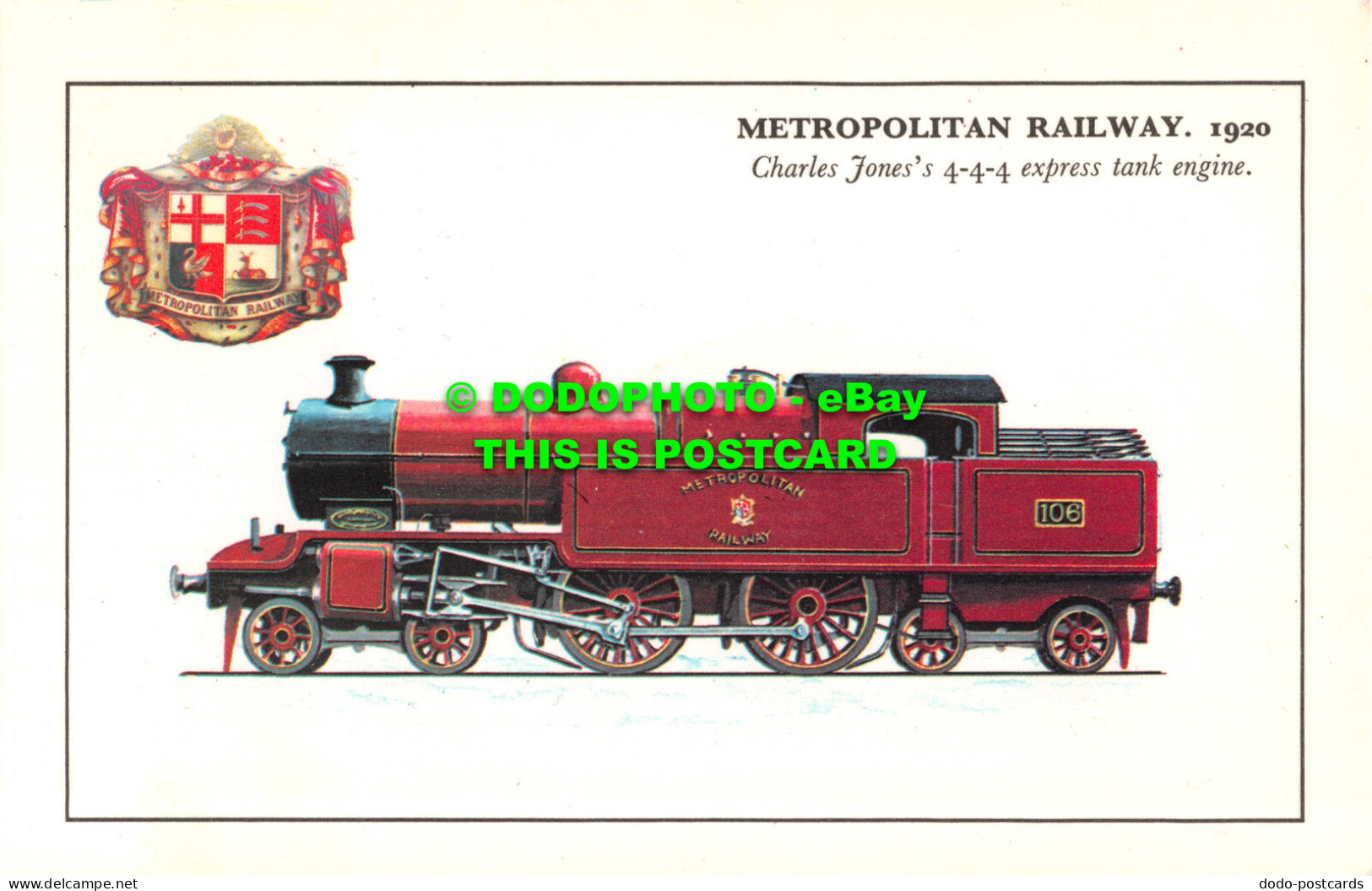 R542994 Metropolitan Railway. Charles Jones. 4. 4. 4. Express Tank Engine. Photo - World