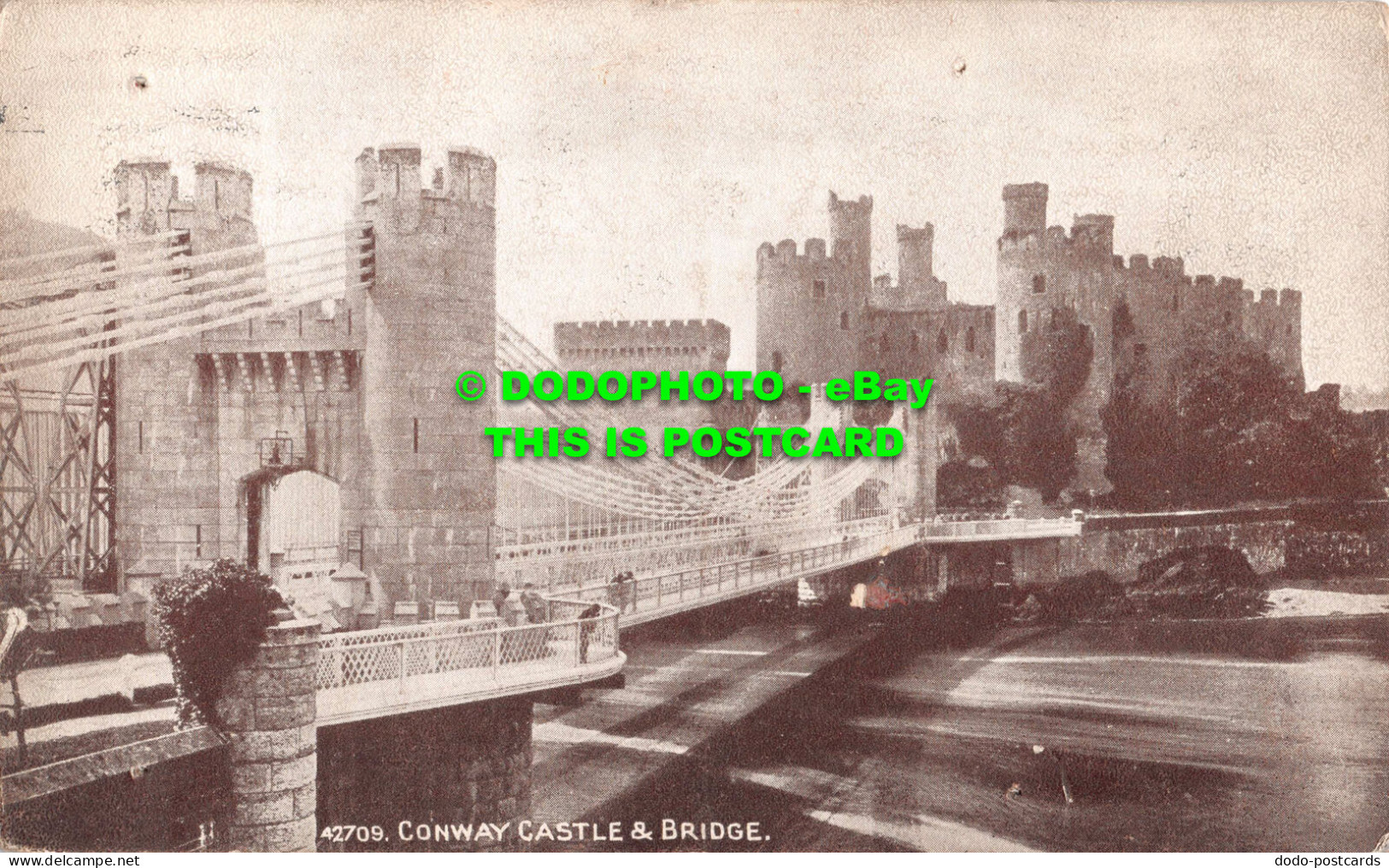 R543005 Conway Castle And Bridge. The Photochrom. Exclusive Sepiatone Series - World