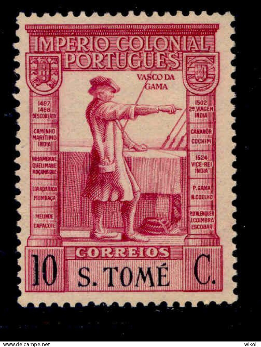 ! ! St. Thomas - 1938 Imperio Vasco Gama Short "S. TOME" 10 C - Af. 300 - MH - St. Thomas & Prince