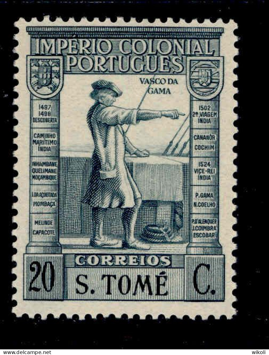 ! ! St. Thomas - 1938 Imperio Vasco Gama Short "S. TOME" 20 C - Af. 302 - MH - St. Thomas & Prince