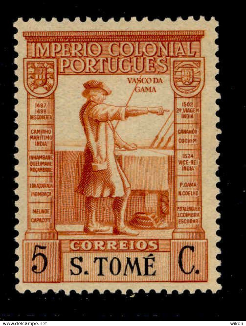 ! ! St. Thomas - 1938 Imperio Vasco Gama Short "S. TOME" 5 C - Af. 299 - MH - St. Thomas & Prince